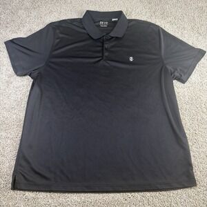 Izod XXXL black knit polyester golf polo athletic casual top moisture‎ wicking